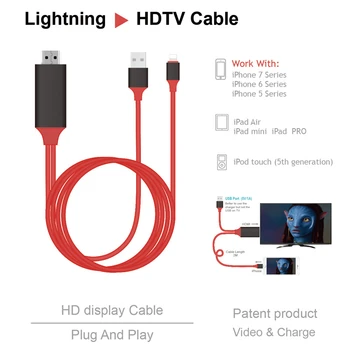 USB Apšvietimas, HDMI HDTV AV Kabelis Adapteris, skirtas 