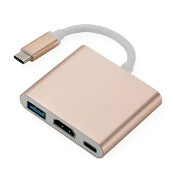 Usb c HDMI Usbc Hdmi 3.1 Konverteris Adapteris c Tipo hdmi HDMI/USB 3.0/C Tipo Adapterio Tipas-C Aliuminio Apple Macbook