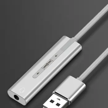 USB Išorinio Garso Kortelių 3.5 mm Audio Sąsaja Mikrofono, Ausinių Adapterį, KOMPIUTERIO, Nešiojamojo kompiuterio USB Audio Converter su 7.1 kanalų garso