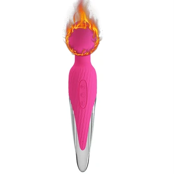 USB Įkrovimo Šiltas Šildymo 7 Režimai Lazdelė AV Massager Pūlingas Klitorio Vibratorius Sekso Produktai Moterų Suaugusiųjų Sekso Žaislai Erotinis Žaislas