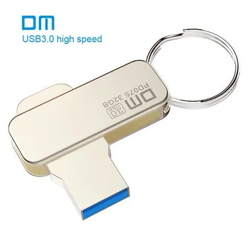 USB3.0 atmintuko didelės spartos PD075 16GB 32GB 64GB Metalinis rašymo greitis nuo 10 mb/s-60mb/s