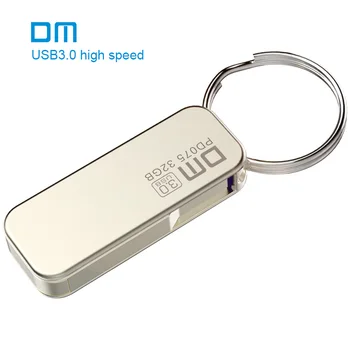 USB3.0 atmintuko didelės spartos PD075 16GB 32GB 64GB Metalinis rašymo greitis nuo 10 mb/s-60mb/s