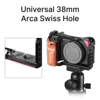 UURig Metalo Kamera Narve Sony A6000 A6100 A6300 A6400 A6500 ĮRENGINYS Arca Šveicarijos Šalto Batų Arri Rasti Skylę Mount Mic Užpildykite Šviesa