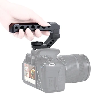 UURig R005 Šalto Batų DSLR Fotoaparatas su Rankena Viršuje, Rankena Adapteris tvirtinimo Universaliųjų Metalo rankenos Sony Nikon Canon su 1/4 3/8 Varžtas