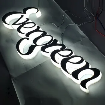 Už prieinamą kainą akrilo PMMA sumažinti-apšviesta led laišką, šviesos ženklų priėmimo sienos raidžių juoda ir balta