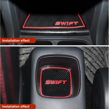 Už Suzuki Swift 2005 m. Iki 2016 Anti-Slip Automobilio Duris Groove Kilimėlis Latekso Ne Slydimo Kilimėliai, Interjero Taurės Trinkelėmis, Automobilių Stilius 10vnt