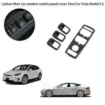 Už Tesla Model S/X-2020 M. Anglies pluošto, Automobilių langų perjungimas skydelio dangtelį Tirm