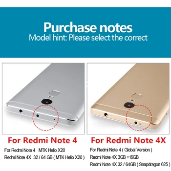 Už Xiaomi Redmi 4 Pastaba 4X 5 6 Pro 