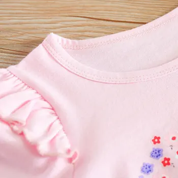 Vaikai Drabužių Medvilnės ilgomis Rankovėmis Mergina T-shirt 2020 m. Rudenį Naujų Basic Marškinėliai Kūdikių Raidžių Viršų Mados O-Kaklo Vaikų Drabužiai