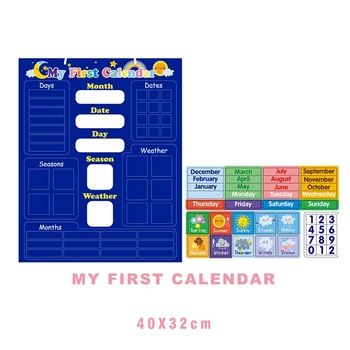 Vaikai Magnetinio Pirmąjį Kalendorių Laikas, Mėnuo, Data, Diena Sezonas Oro Mokymosi Diagramos Valdybos Anksti Švietimo Žaislas Berniukams Mergina