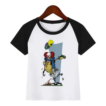 Vaikams, Šokiai Klounas Pennywise Juokinga, Print T Shirt Dizainas Vasaros Viršūnes Berniukų ir Mergaičių Atsitiktinis Streetwear T-shirt