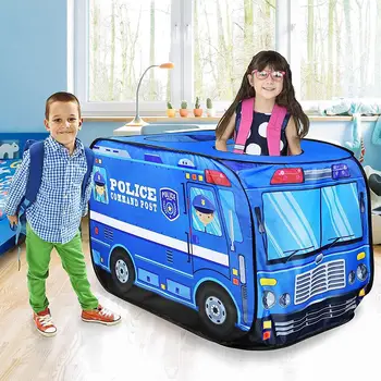 Vaikas Palapinė Pop Up Play Palapinė Žaislas, Lauko, Sulankstomas Playhouse Medžiaga Gaisro Sunkvežimių Policijos Automobilių Žaidimas Namo Autobusų Palapinė Vaikams