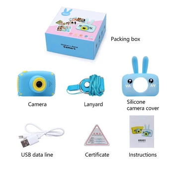 Vaikų Mini Camera 16MP FHD 1080P Nešiojamas Skaitmeninis Video Foto Kamera, 2 Colių Ekranas Vaikai Vaikai Kamera Žaidimas Studijų Toy Kamera