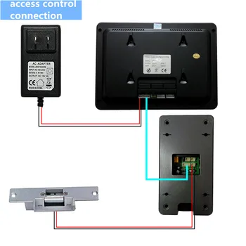 Vaizdo domofonas prieigos kontrolės sistema, durų fotoaparatas atsparus vandeniui 1000TVL RDA elektros durų užraktas 7