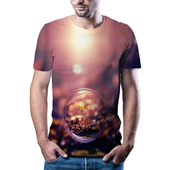 Vasaros 2020 m. vyrų ir moterų naują estetinį stilių, laisvalaikio 3D T-shirt mados T-shirt 3D spausdinimo greitai džiūsta T-shirt