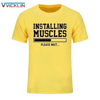 Vasaros atsitiktinis medvilnės vyrų raumenų mankšta įrengimas spausdinti liftbro šūkis Gimtadienio trumpas rankovės marškinėliai plius dydis