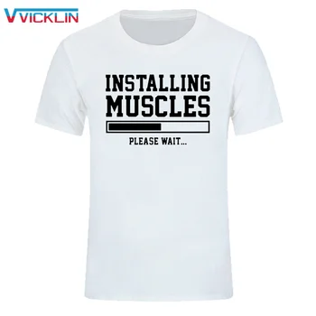 Vasaros atsitiktinis medvilnės vyrų raumenų mankšta įrengimas spausdinti liftbro šūkis Gimtadienio trumpas rankovės marškinėliai plius dydis