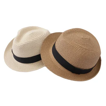 Vasaros Kepurės Moterims, Vyrams, Džiazo Šiaudų Skrybėlę Vasarą Paplūdimys Skrybėlės Ponios Fedora Anti-UV Apsaugos nuo Saulės 2020 Naujas Chapeau Femme