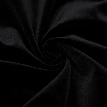 VC Visi Nemokamas Pristatymas Naujos Mados Elegantiškos Juodo Aksomo Suknelė ilgomis Rankovėmis Seksualus Raktas Skylė Juoda Mini Suknelė