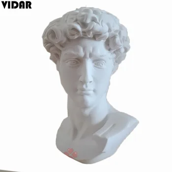 VIDAR Aukštos Kokybės 15cm David Mini Dervos Imitacija Gipso Statulą Europos Galvą Apdaila