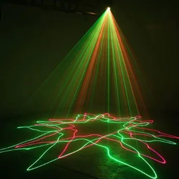 Vieną galvą, raudona ir žalia lazerio šviesa KTV scenos apšvietimas privačių kambaryje, baras, šokių salė lazeris Lazerio linija lazerio šviesa