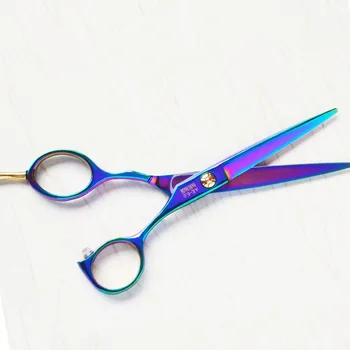 Violetinė titano 6.0 colių aukštos kokybės kirpykla žirklės plaukų salonas produkto karšto pardavimo plaukų žirklės