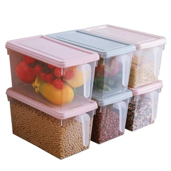 Virtuvės šaldytuvas plastiko talpinimo, daržovių su dangčiu, rankena, uždaromos maisto saugojimo konteineris, šaldytuvas saugojimo dėžutė