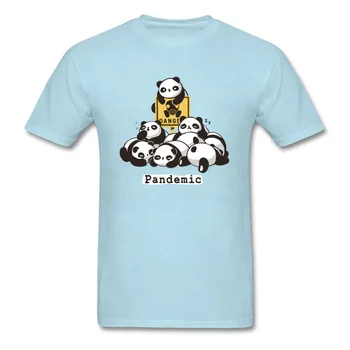 Viršūnės Tees Pandemijos Tee-Shirt Vasaros Vyrai T-shirt Negabaritinių Šeimos Didžiosios Pandos Spausdinti Crewneck Vyrų Marškinėlius Šeimos Aukščiausios Kokybės
