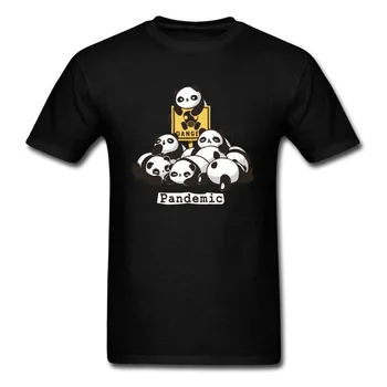 Viršūnės Tees Pandemijos Tee-Shirt Vasaros Vyrai T-shirt Negabaritinių Šeimos Didžiosios Pandos Spausdinti Crewneck Vyrų Marškinėlius Šeimos Aukščiausios Kokybės