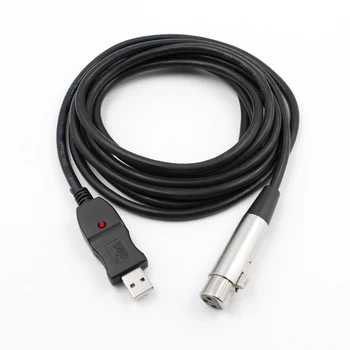 VISĄ 3M USB Male, kad XLR Female Mikrofonas, USB MIC Link Cable Naujas