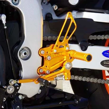 Visą CNC Aliuminio Motociklo Reguliuojama pakoja footpeg pedalo Rearsets Galiniai Rinkiniai Koja Vinys Už KAWASAKI ZX6R ZX-6R 1999-2002