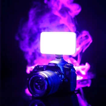 VL120 3200K-6500K LED Vaizdo Šviesos DSLR Fotoaparatas Su Minkšta Šviesos Dėžutės RGB Spalvų Filtras Šalto Batų Kišenėje Užpildyti Šviesos 6 spalvų
