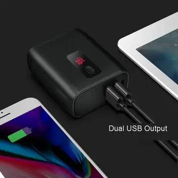 Vogek Sulankstomas Kištuko 2 in 1 USB Kroviklį Power Bank iPhone Samsung Tablet Dual USB LED Powerbank Išorės Baterija Bankas