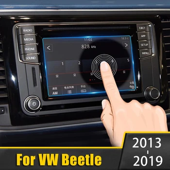 Volkswagen VW Beetle 2013~2019 Grūdintas Stiklas, Automobilių Navigacijos LCD Touch Screen Protector Ekrano Plėvelė apsaugos Lipdukas