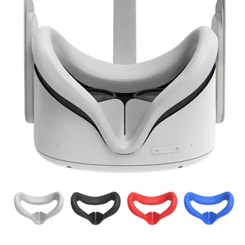 VR Veido Silikoninis Apsauginis Dangtelis Veido Padas Oculus Quest 2 Face Pagalvėlė Padengti Sweatproof Nešiojamų Silikono Priedais Karšto