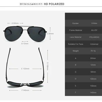 Vyrai Retro Vintage Aliuminio HD Poliarizuoti Akiniai nuo saulės Classic Prekės ženklo Pilotas Saulės akiniai Danga Veidrodinį Vairavimo Atspalvių Vyrams UV400