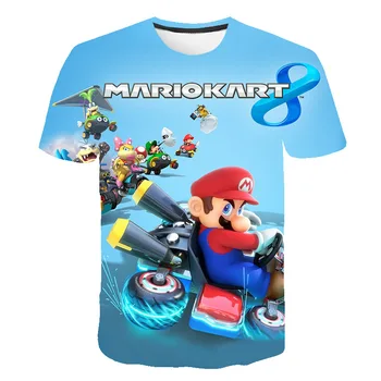 Vyrai Super Mario 3d Print T Shirt Klasikinis Žaidimas Tees Viršūnes Drabužių Animacinių filmų Mario bro Kostiumas Vyrams/moterims trumpomis Rankovėmis Marškinėliai, S-6XL