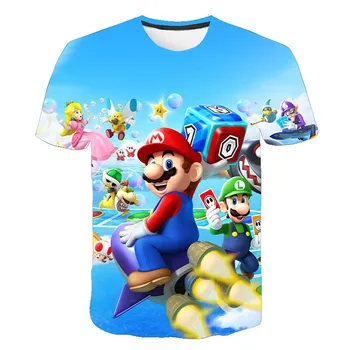 Vyrai Super Mario 3d Print T Shirt Klasikinis Žaidimas Tees Viršūnes Drabužių Animacinių filmų Mario bro Kostiumas Vyrams/moterims trumpomis Rankovėmis Marškinėliai, S-6XL