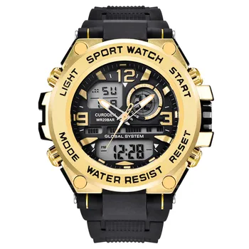 Vyrai Žiūrėti 50m atsparumas Vandeniui LED Laikrodį Kvarcinis Laikrodis Sporto Žiūrėti Male Žiūrėti
