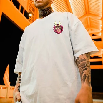 Vyriški Marškinėliai 2020 M. Kinijos Stiliaus Pasisekė Išspausdinti Trumpas Rankovės Tshirts Vasaros Hip-Hop Atsitiktinis vatos Pagaliukai Tees Streetwear