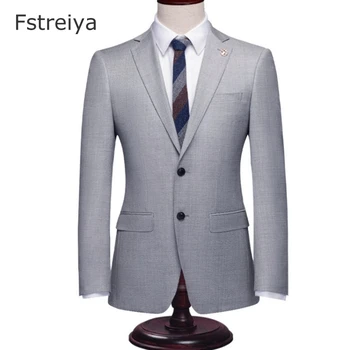 Vyrų drabužiai šukuotinių Vilna pilkos Verslo kostiumas pritaikytas vyrų slim fit kelnės, kombinezonai su vestuvinių kostiumų homme 2 vienetų 2018