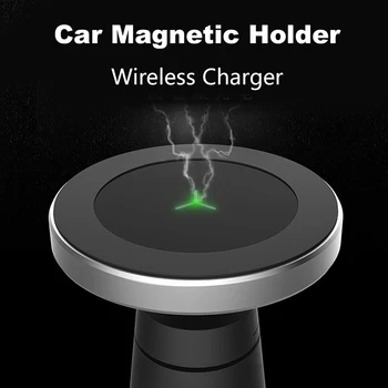 W5 QI Bevielio Automobilinis Įkroviklis Magnetinis Laikiklis iPhone 8 10 X 