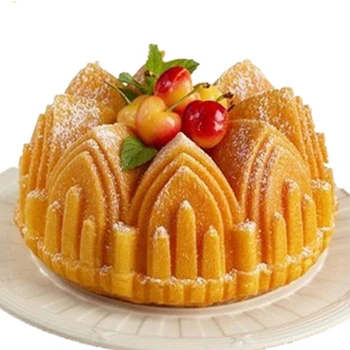 WALFOS 1PC Didelis Crown Castle Silikono Tortas Pelėsių 3D Gimtadienio Tortas Visos Dekoravimo Priemonės, Didelis Duona Minkštas 