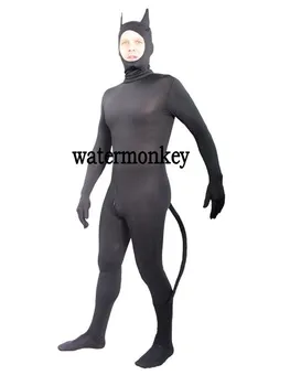 Watermonkey Prekės Unisex Gyvūnų modeliavimo Fullbody Lycra Spandex Zentai Bodysuit Seksualus Suaugusiųjų Išgalvotas Zentai Kostiumas su ausys, uodega