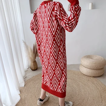 WAVSIYIER korėjos stiliaus megztinis suknelė moterims naujos pollover 2020 atsitiktinis moteris storio megzti rudens prarasti šiltas megztinis sukneles žiemą
