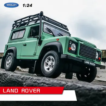 Welly 1:24 Land Rover Defender baltos spalvos automobilių lieti automobilio modelis, modeliavimas, automobilių apdailos surinkimo dovana žaislas liejimo modelis berniukas žaislas
