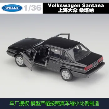 Welly 1:36 Modeliavimas Metalo Modelio Automobilių Žaislas, Skirtas VW SANTANA Lydinio Automobilių Žaislo Modelis Traukti atgal funkcija Vaikams Dovanų su dėžute