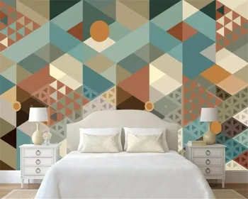 Wellyu Užsakymą tapetai, 3d foto freskomis stereo modernus minimalistinio abstrakčių geometrinių trikampis freskos fone sienos popieriaus freskos