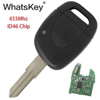 WhatsKey 1 Mygtukų Nuotolinio Klavišą 433Mhz ID46 PCF7946 Mikroschemą Renault Master Kangoo Vaizdingas Clio Twingo NE73 Peilis
