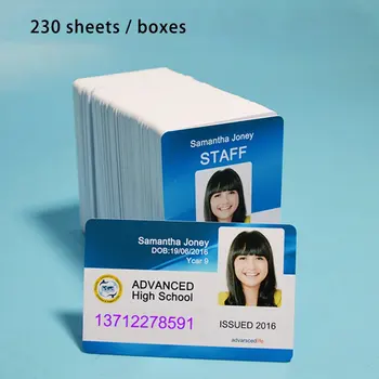 White inkjet printable tuščią pvc kortelės, narystės kortelės, klubo kortelės, ID kortelės, spausdinti 